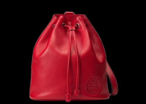 Gucci Soho Drawstring Backpack Red