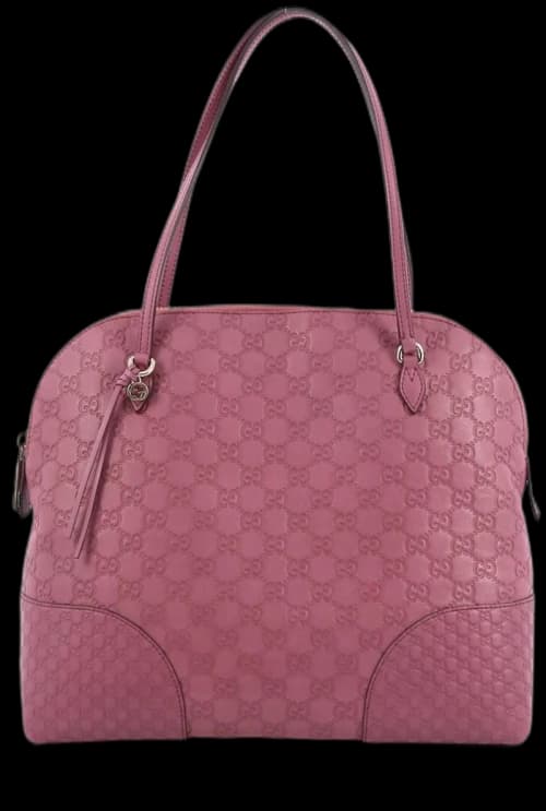 Gucci Dome Bree Shoulder Bag Guccissima Medium Dark Pink