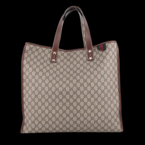 Gucci Web Loop Tote Monogram GG Large Taupe/Brown/Green/Red
