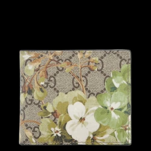 Gucci Bifold Wallet Blooms GG Supreme Green/Brown/Beige