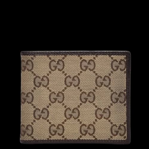 Gucci Mens Bifold Wallet Monogram GG Brown/Beige