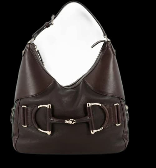 Gucci Web Horsebit Heritage Hobo Medium Brown