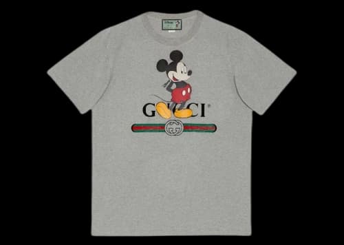 Gucci x Disney Oversized Logo-Print T-shirt Grey