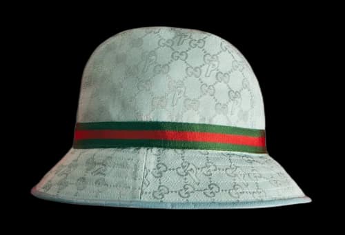 Gucci x Gucci GG-P Canvas Web Logo Fedora Pale Blue (FW22)