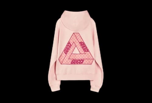 Gucci x Palace Tri-Ferg GG Patch Hoodie Parfait Pink (FW22)