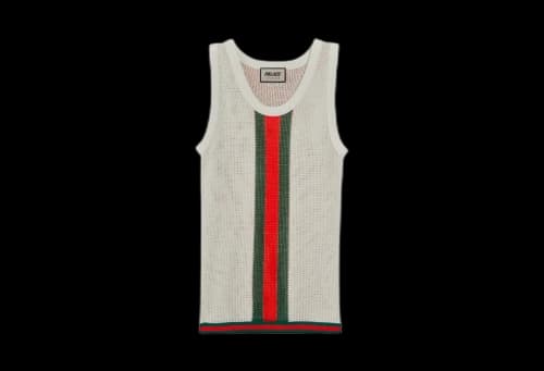 Gucci x Palace Web Details Knit Tank Top Ivory (FW22)