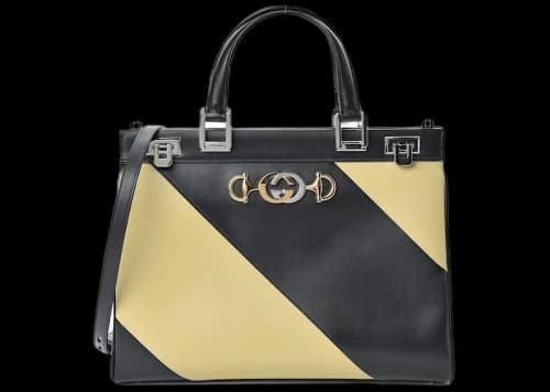 Gucci Zumi Top Handle Medium Black/Yellow