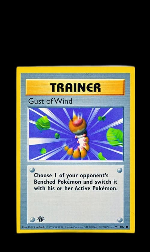 Gust of Wind 1999 Pokemon TCG Base Set 1st Edition #93/102 (PSA or BGS Graded)
