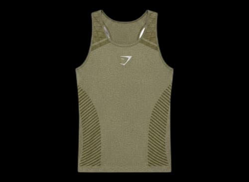 Gymshark Devant Seamless Slim Fit Tank Canvas Green
