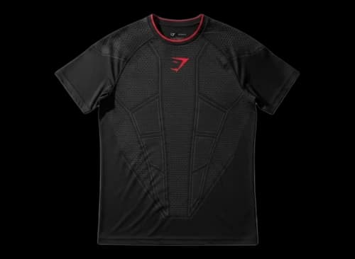 Gymshark Onyx V1 T-Shirt Black/Onyx Grey/Carmine Red