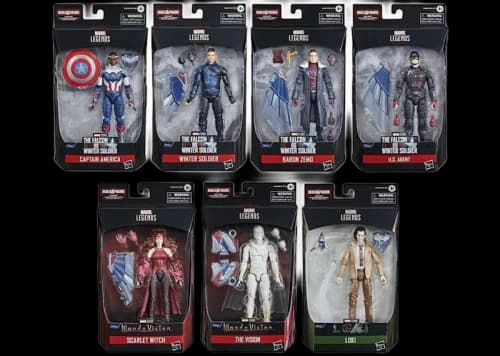 Hasbro Disney+ Marvel Legends Wave 1 Set of 7 - Flight Gear BAF Action Figure