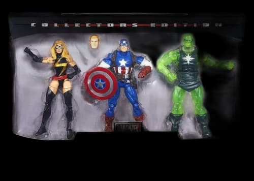 Hasbro Marvel Legends Ms. Marvel, Captain America, Radioactive Man 3-Pack Action Figure