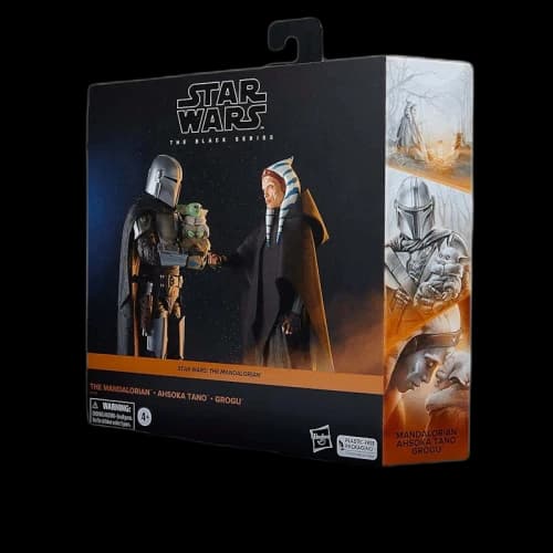 Hasbro Star Wars The Black Series The Mandalorian - The Mandalorian, Ahsoka Tano & Grogu Amazon Exclusive Action Figure Set
