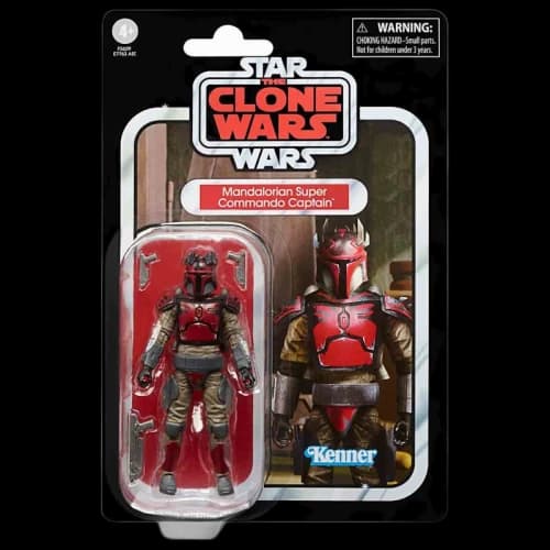 Hasbro Star Wars The Vintage Collection The Clone Wars Mandalorian Super Commando Captain Action Figure