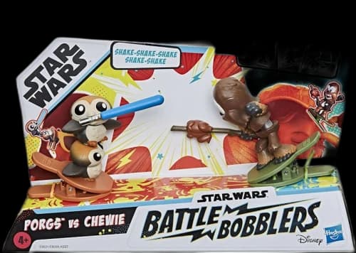 Hasbro Star Wars Battle Bobblers Porgs vs. Chewie Mini Figure (2-Pack)