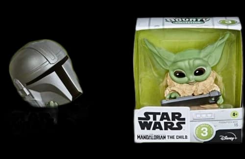 Hasbro Star Wars Bounty Collection The Child (Baby Yoda / Grogu) Helmet Peeking & Data Tablet Action Figure (2-Pack)