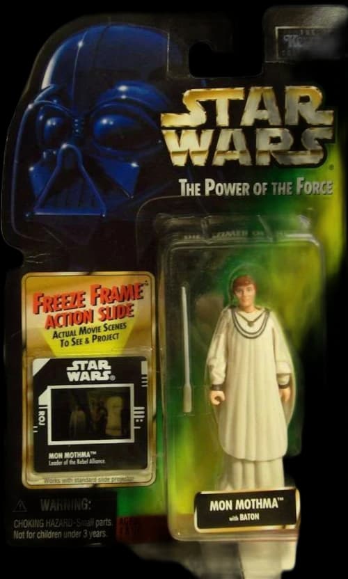 Hasbro Star Wars Power of the Force Freeze Frame Mon Mothma with Baton Action Figure