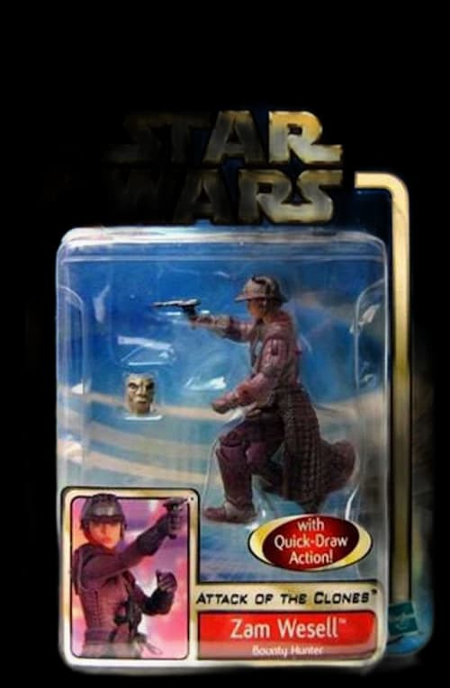 Hasbro Star Wars Saga 2002 Zam Wesell Bounty Hunter Action Figure