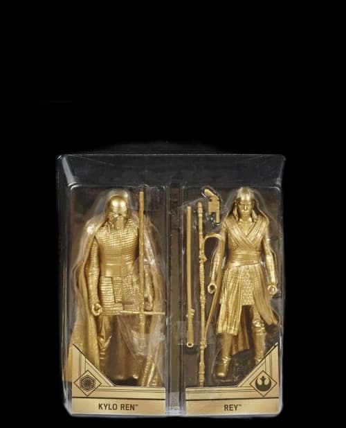 Hasbro Star Wars Skywalker Saga Kylo Ren & Rey Gold Figures Action Figure (2-Pack)