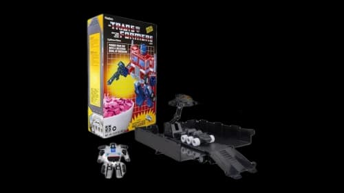 Hasbro Transformers Optimus Prime & Autobot Jazz Cereal Box Set Convention Exclusive Action Figure