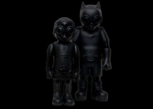 Hebru Brantley Flynamic Duo 2040 & 98' - Batboy & Sparrow Set of 2 Sculptures Black