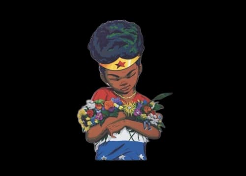 Hebru Brantley Girl With Flowers Print (Signed, Edition of 150)