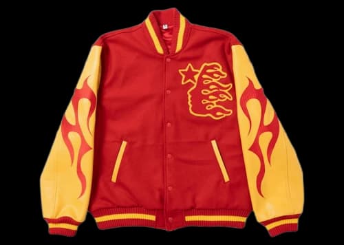 Hellstar Records Werewolf Letterman Jacket Red/Yellow