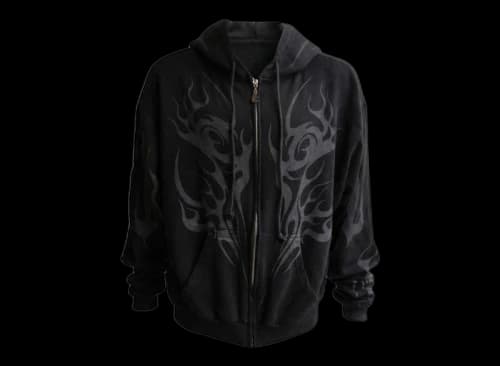 Hellstar Tribal Flame Hoodie Black