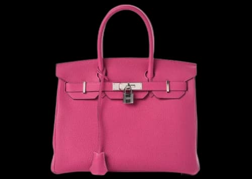 Hermes Birkin Togo Palladium 30 Rose Pourpre