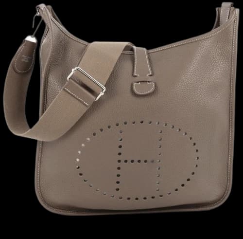 Hermes Evelyne III Taurillon Clemence GM Etoupe