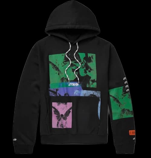 Heron Preston Angel Statues Graphic Hoodie Black/Multicolor