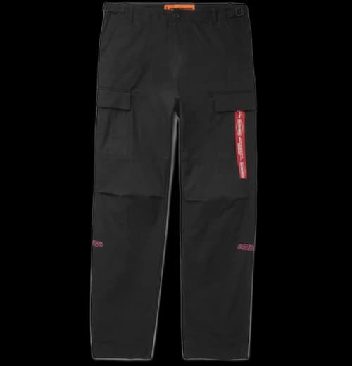 Heron Preston Embroidered Cargo Pants Black