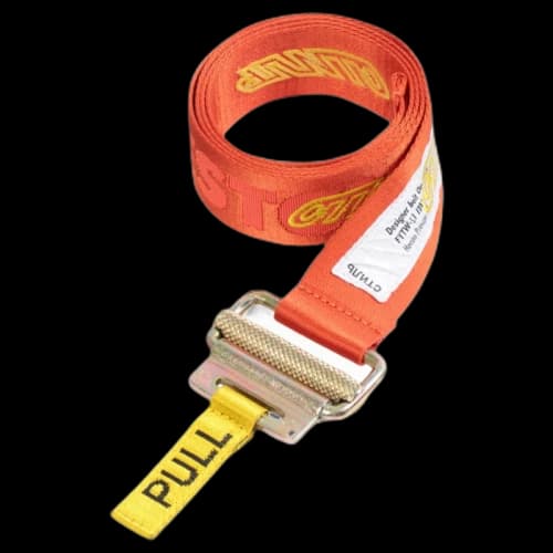 Heron Preston Embroidered Jacquard Tape Belt (SS19) Orange/Yellow