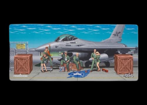 Higround x Street Fighter Guile Stage Mousepad Blue/Green