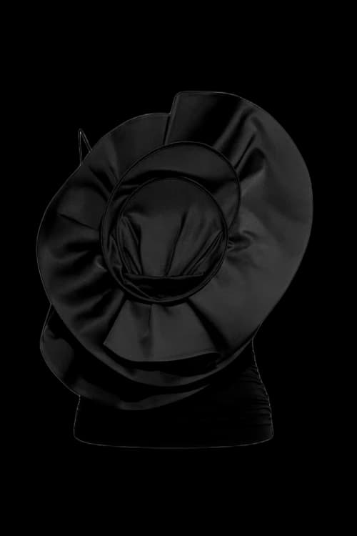 H&M x Magda Butrym Gathered Top with Rose Applique Black