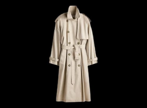 H&M x Stella McCartney Women's Oversized Trench Coat Light Beige