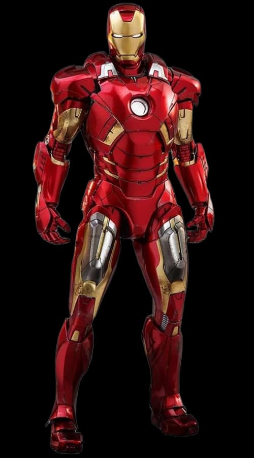 Hot Toys Marvel Movie Masterpiece Iron Man Mark VII Diecast Collectible Figure