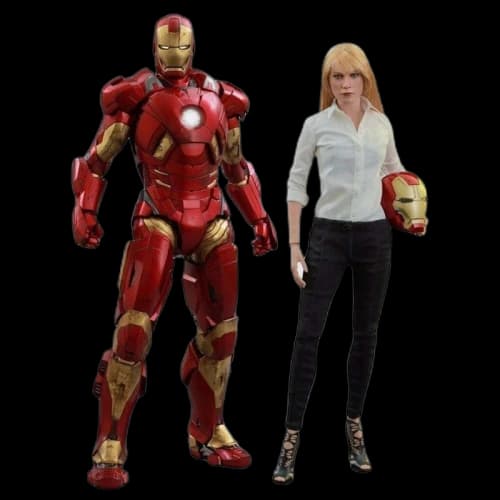 Hot Toys Marvel Movie Masterpiece Pepper Potts & Mark IX Armor Collectible Figure