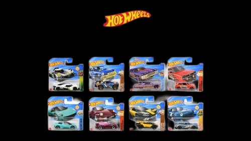 Hot Wheels Set of 8 Hot Wheels 1:64 Scale Mystery Random Assortment Packs Black