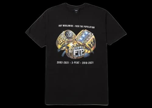 HUF x FTP 3 Peat T-shirt Black