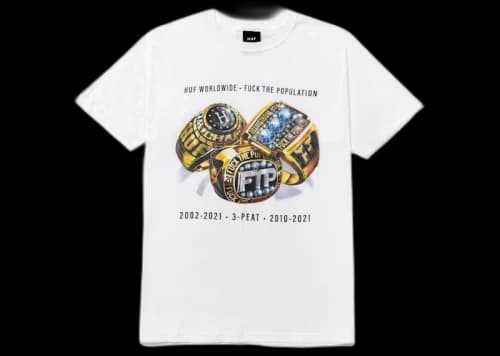 HUF x FTP 3 Peat T-shirt White
