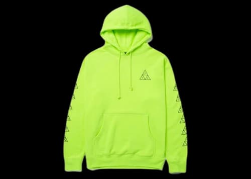 HUF x FTP Triple Triangle Pullover Hoodie Safety Yellow
