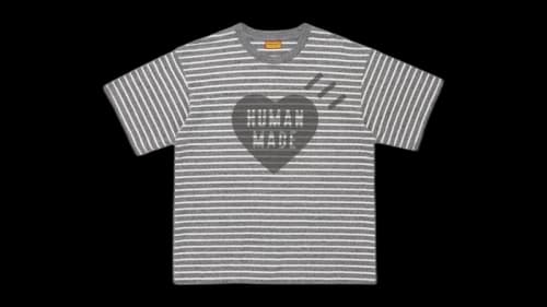 Human Made Heart Striped T-shirt Gray