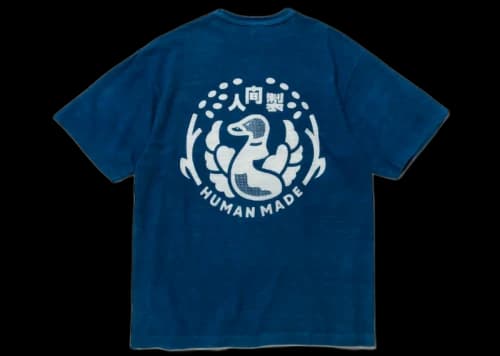 Human Made Ningen-Sei Indigo Pocket T-Shirt Indigo Blue