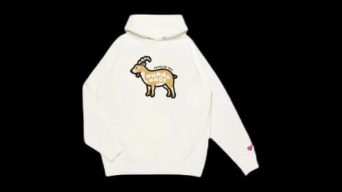 Human Made Stores Exclusive Animal Repulse Bay Hoodie White