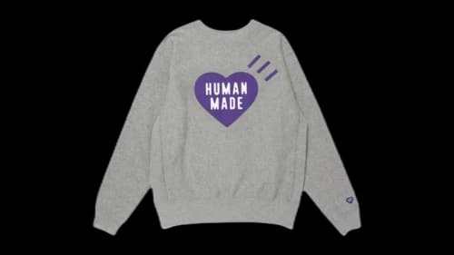 Human Made Stores Exclusive Heart Fukuoka Sweatshirt Gray