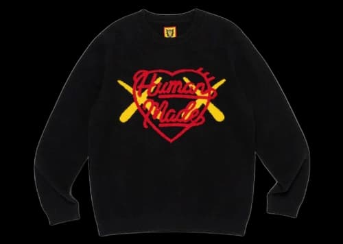 Human Made x KAWS Kids Knit Sweater Black