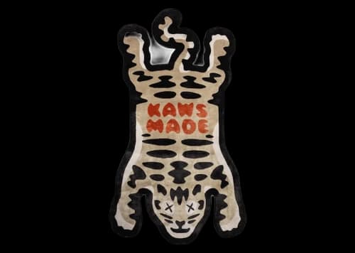 Human Made x KAWS Made Tiger Silk Rug Grey