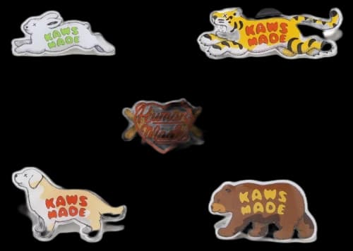 Human Made x KAWS Pin Badge Set (5 Piece) Multicolor