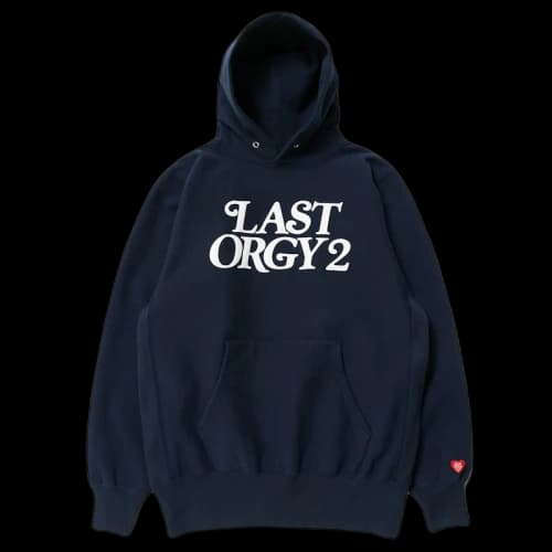 Human Made x Undercover Last Orgy 2 GDC Pizza Hoodie Navy